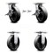 Service Caster 8 Inch Glass Filled Nylon Caster Brakes/Swivel Locks and 2 Rigid SCC, 2PK SCC-35S820-GFNB-SLB-BSL-2-R-2 - alternate 1